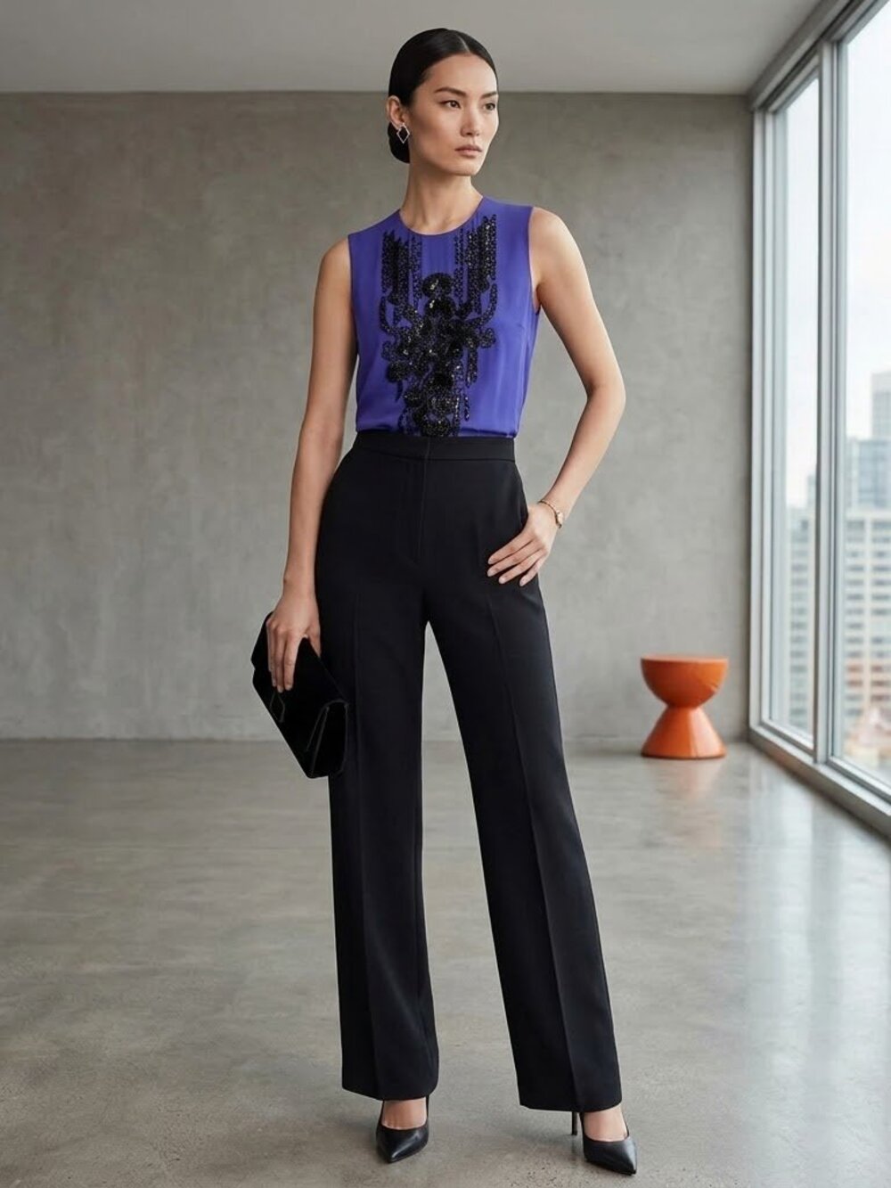 Emilio Pucci 3D Embellished Silk Top